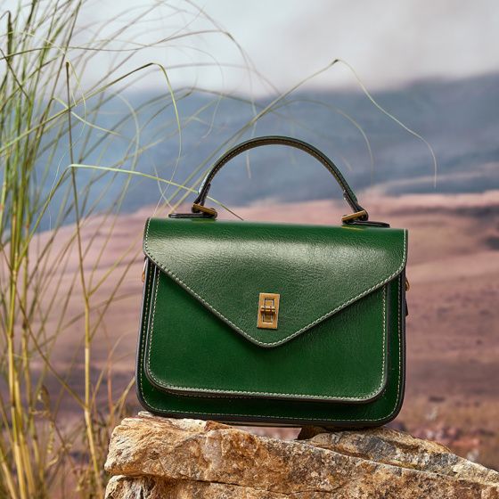 Elova Handcrafted Genuine Leather Crossbody Bag in Black - E315 view 8