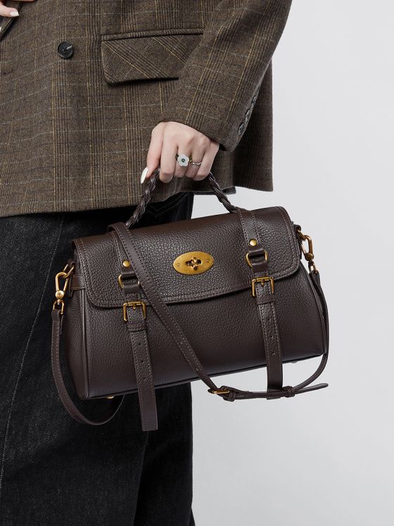 Elova Handcrafted Genuine Leather Tote Bag in Black - E506 view 5