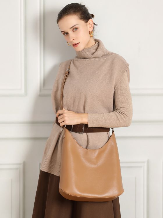 Elova Handcrafted Genuine Leather Tote Bag in Black - E746 view 6