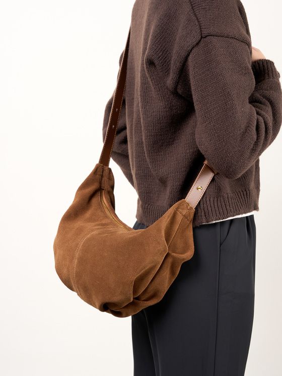 Elova Handcrafted Genuine Leather Crossbody Bag in Brown - E235 view 4