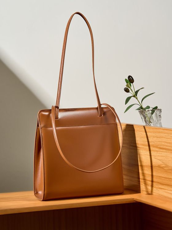 Elova Handcrafted Genuine Leather Tote Bag in Black - E388 view 7