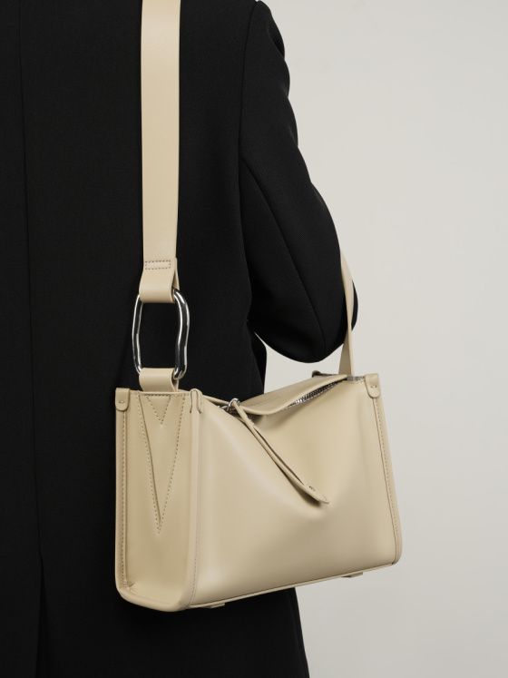 Elova Handcrafted Genuine Leather - Bag in White - E434