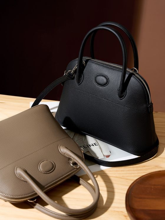 Elova Handcrafted Genuine Leather Bag in Black - E406 view 7