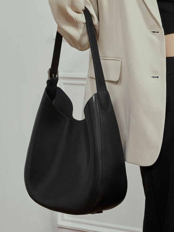 Elova Handcrafted Genuine Leather Tote Bag in Black - E774 view 5