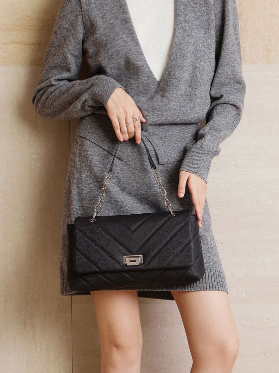 Elova Handcrafted Genuine Leather Crossbody Bag in Black - E732 view 7