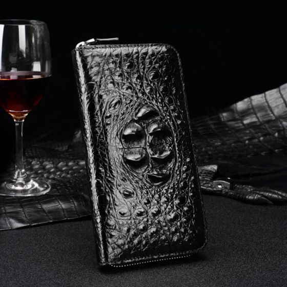 Elova Handcrafted Genuine Leather Clutch Bag in Black - E172 view 2