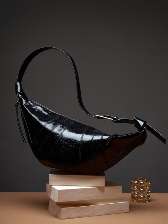 Elova Handcrafted Genuine Leather Crossbody Bag in Black - E208 view 6