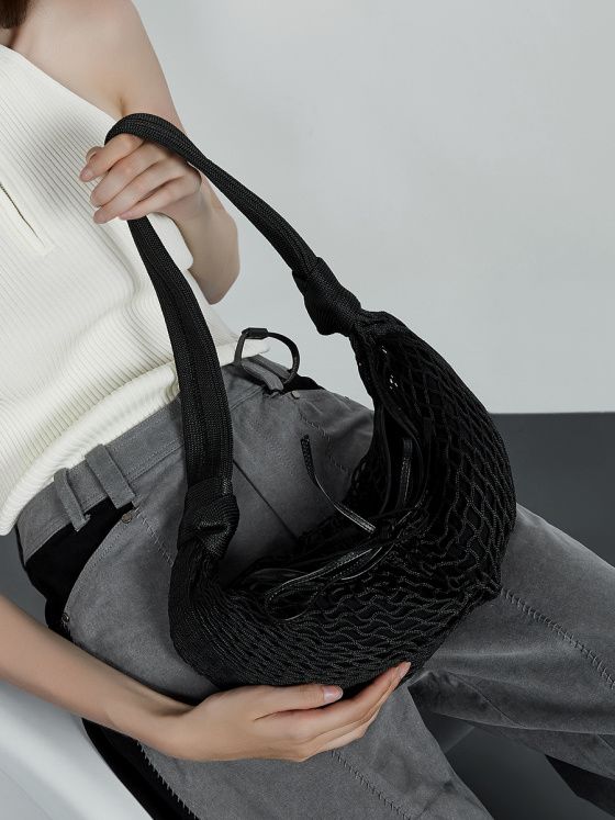 Elova Handcrafted Genuine Leather Bag in Black - E663 view 3