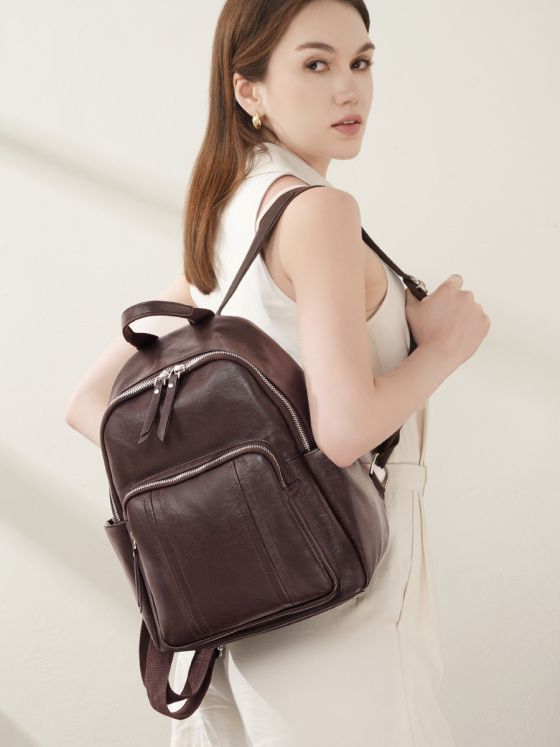 Elova Handcrafted Genuine Leather Bag in Black - E610 view 3