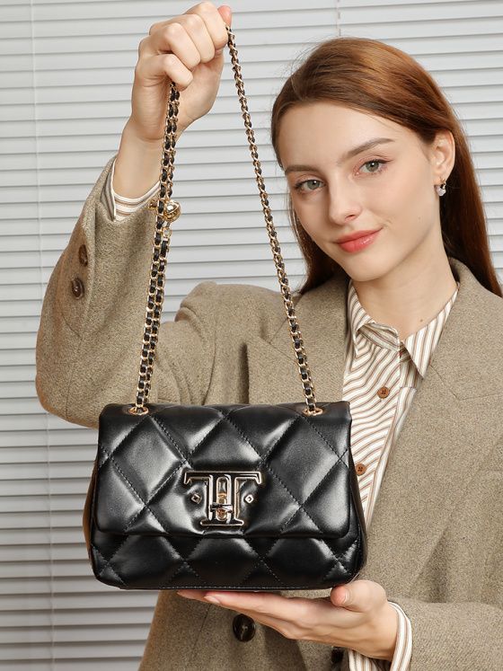 Elova Handcrafted Genuine Leather Crossbody Bag in Black - E564 view 6