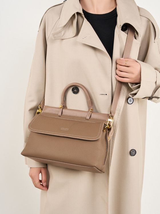 Elova Handcrafted Genuine Leather Crossbody Bag in Black - E232 view 2