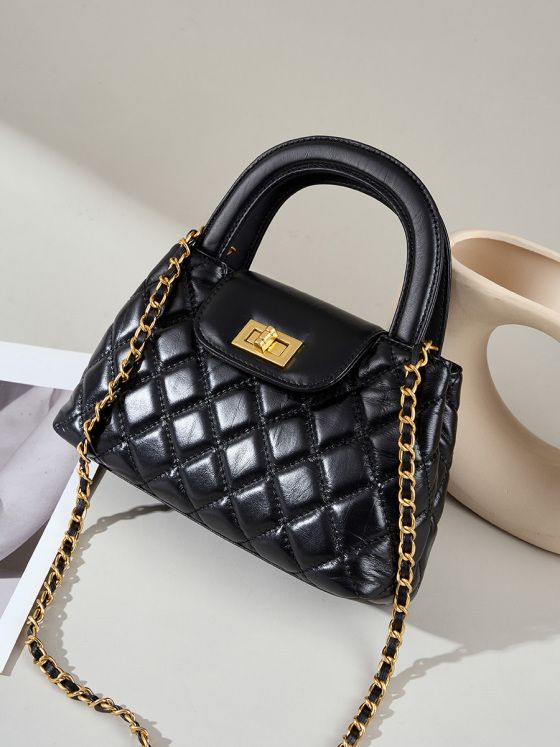 Elova Handcrafted Genuine Leather Crossbody Bag in Black - E242 view 4