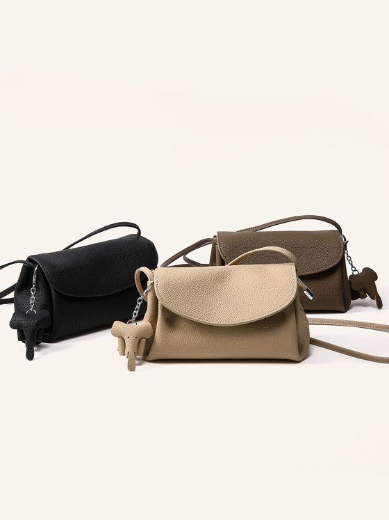 Elova Handcrafted Genuine Leather Crossbody Bag in Black - E195 view 4