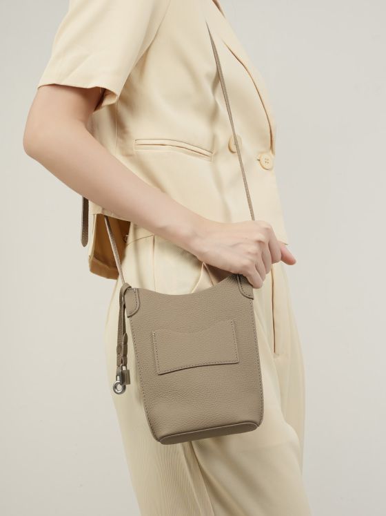 Elova Handcrafted Genuine Leather Mini Crossbody Bag in Black - E440 view 2