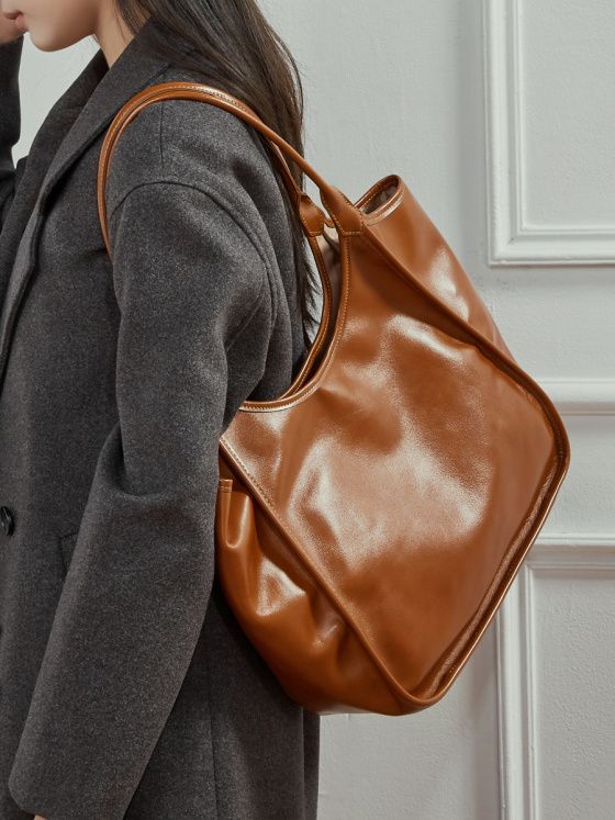 Elova Handcrafted Genuine Leather Tote Bag in Black - E771 view 4