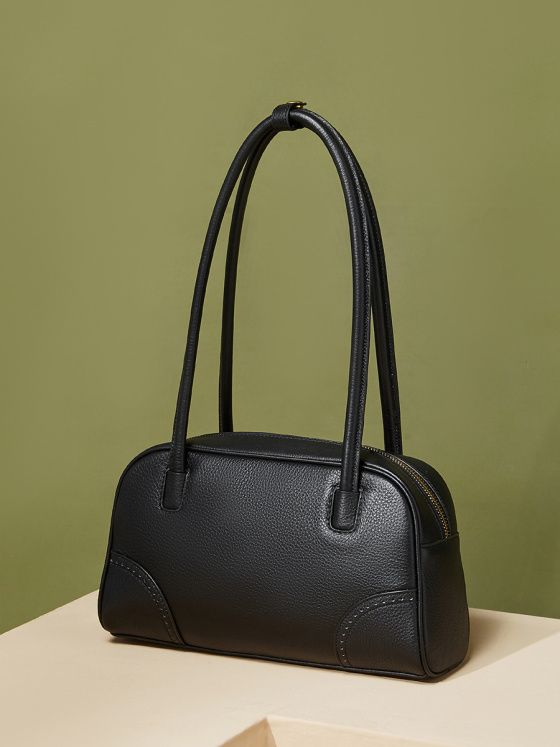 Elova Handcrafted Genuine Leather Bag in Black - E484 view 3