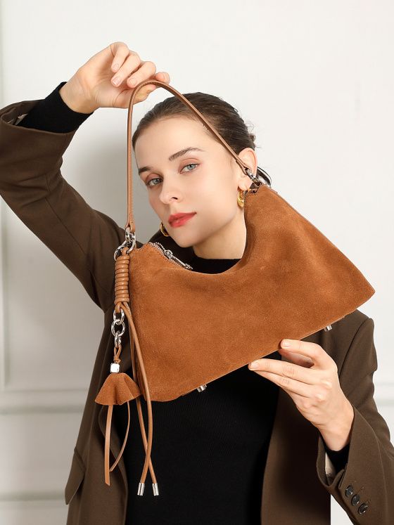 Elova Handcrafted Genuine Leather Tote Bag in Brown - E742
