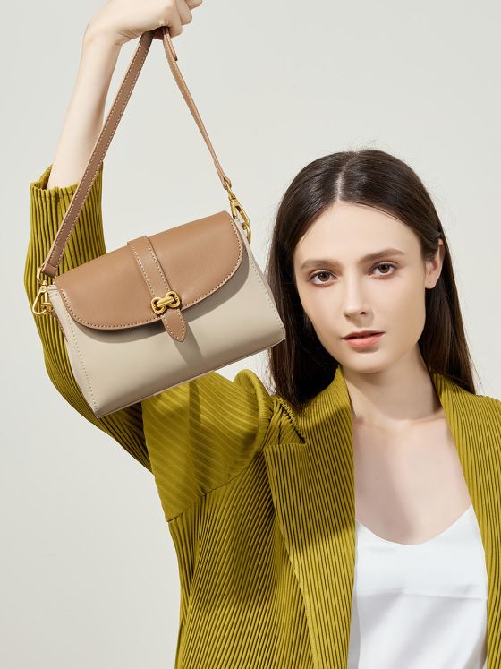 Elova Handcrafted Genuine Leather Crossbody Bag in White - E391 view 3