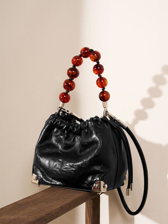 Elova Handcrafted Genuine Leather Crossbody Bag in Black - E380 view 6