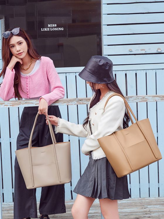 Elova Handcrafted Genuine Leather Tote Bag in Black - E453 view 7