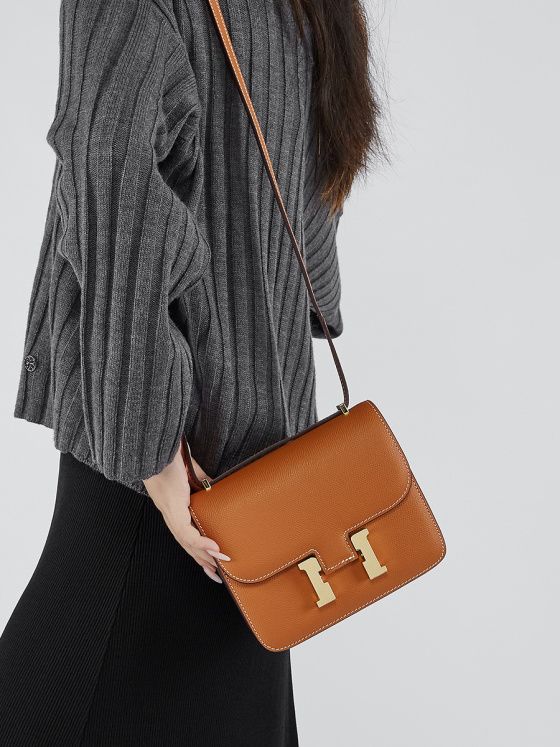 Elova Handcrafted Genuine Leather H2024 Crossbody Bag in Black - E488 view 6