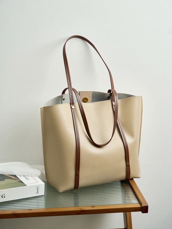 Elova Handcrafted Genuine Leather Tote Bag in Brown - E275 view 6