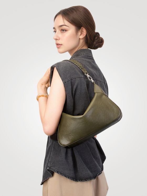 Elova Handcrafted Genuine Leather Crossbody Bag in Black - E745 view 8