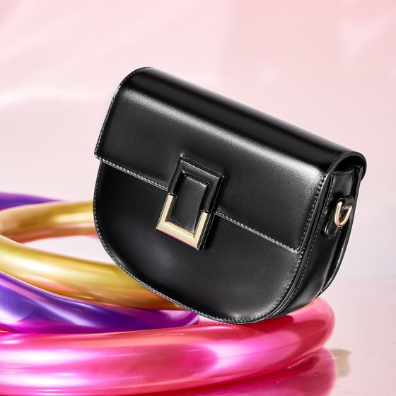 Elova Handcrafted Genuine Leather Crossbody Bag in Black - E309 view 6