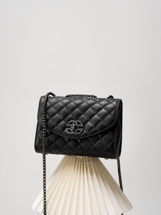 Elova Handcrafted Genuine Leather Crossbody Bag in Black - E217 view 5