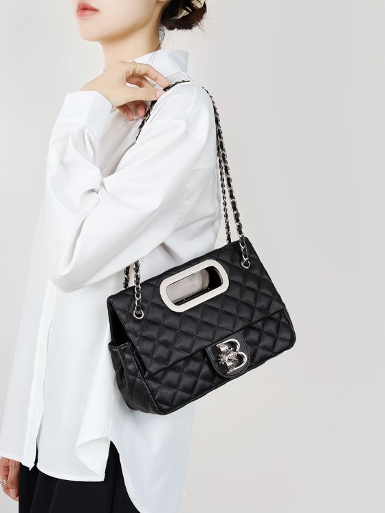 Elova Handcrafted Genuine Leather Crossbody Bag in Black - E205 view 3