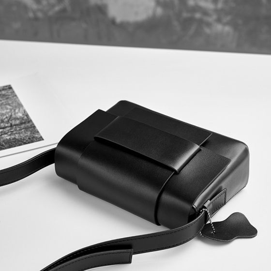 Elova Handcrafted Genuine Leather Crossbody Bag in Black - E313 view 6