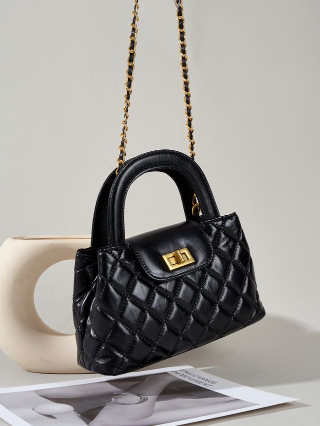 Elova Handcrafted Genuine Leather Crossbody Bag in Black - E242 view 7