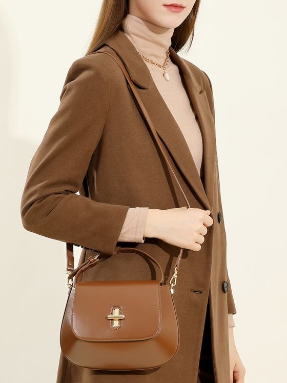 Elova Handcrafted Genuine Leather Bag in Black - E582 view 2