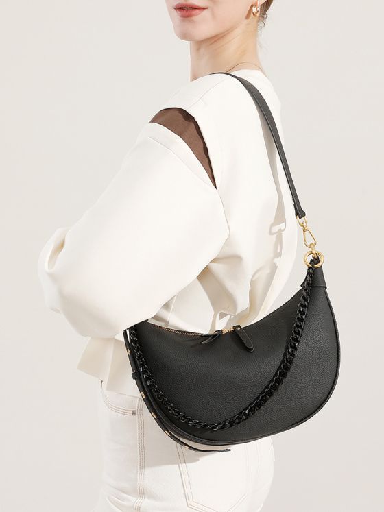 Elova Handcrafted Genuine Leather Bag in Black - E588 view 4