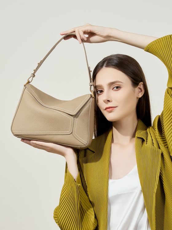 Elova Handcrafted Genuine Leather Crossbody Bag in Brown - E386 view 2