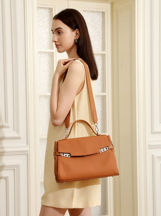 Elova Handcrafted Genuine Leather Bag in Black - E687 view 6