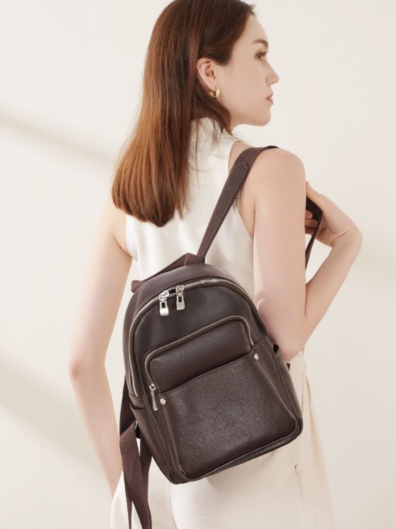 Elova Handcrafted Genuine Leather Bag in Black - E615 view 2