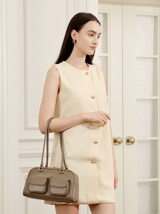 Elova Handcrafted Genuine Leather Bag in Black - E682 view 2