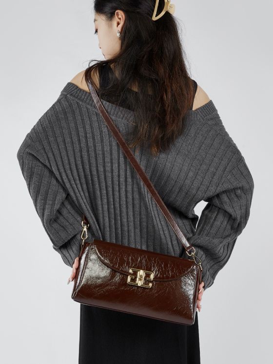 Elova Handcrafted Genuine Leather Crossbody Bag in Black - E478 view 4