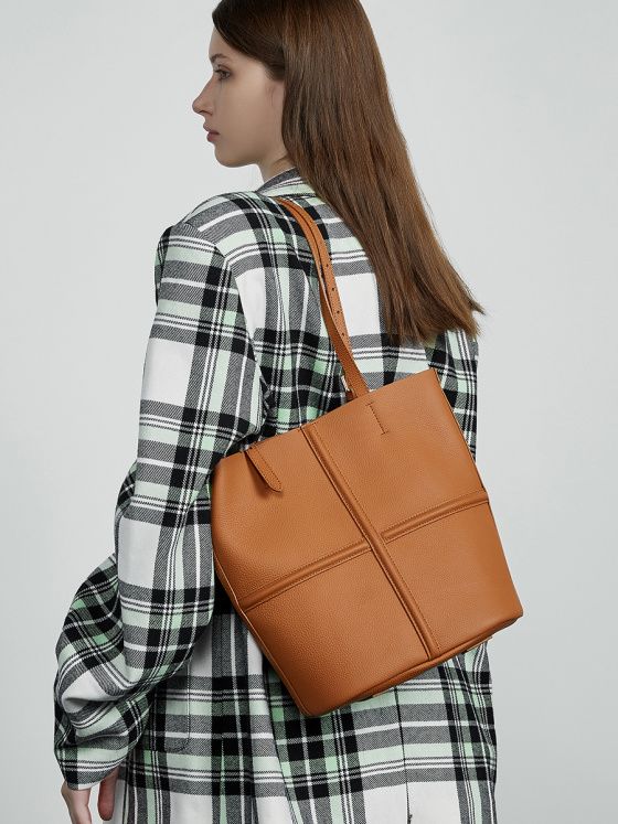 Elova Handcrafted Genuine Leather Tote Bag in Black - E629 view 5