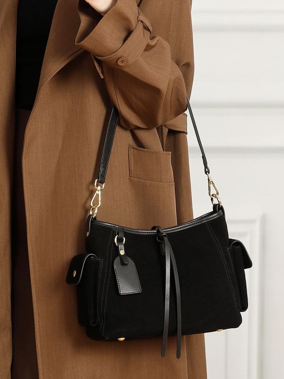 Elova Handcrafted Genuine Leather Crossbody Bag in Black - E753 view 6