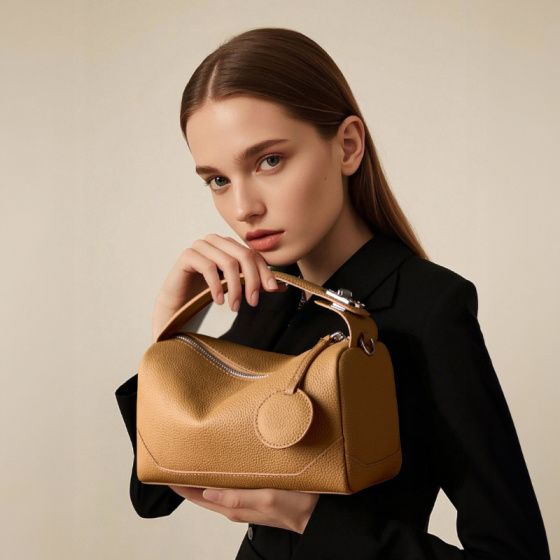 Elova Handcrafted Genuine Leather Crossbody Bag in Black - E583 view 4