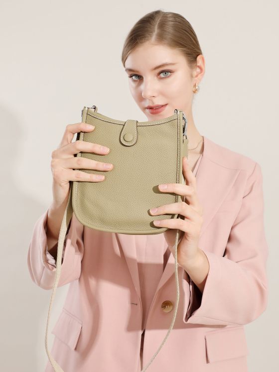 Elova Handcrafted Genuine Leather Mini Crossbody Bag in Black - E592 view 2