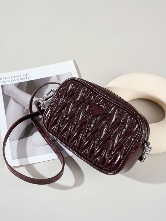 Elova Handcrafted Genuine Leather Crossbody Bag in Black - E348 view 3