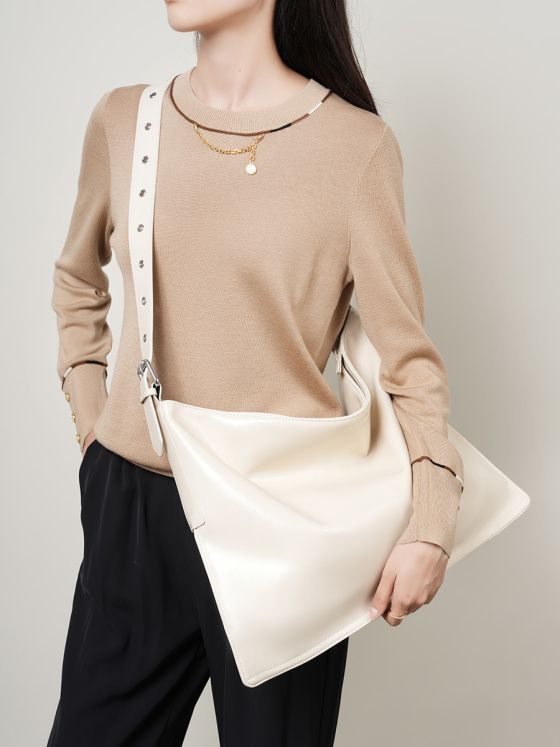 Elova Handcrafted Genuine Leather Crossbody Bag in Black - E263 view 5