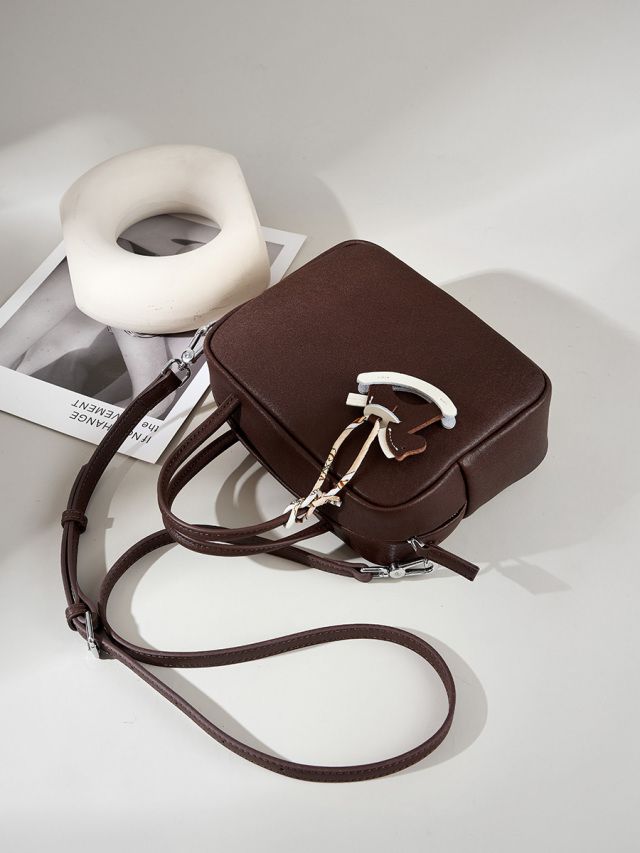 Elova Handcrafted Genuine Leather Bag in Black - E347 view 7