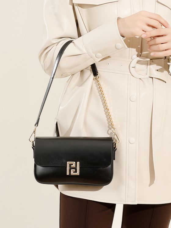 Elova Handcrafted Genuine Leather Bag in Black - E586 view 3