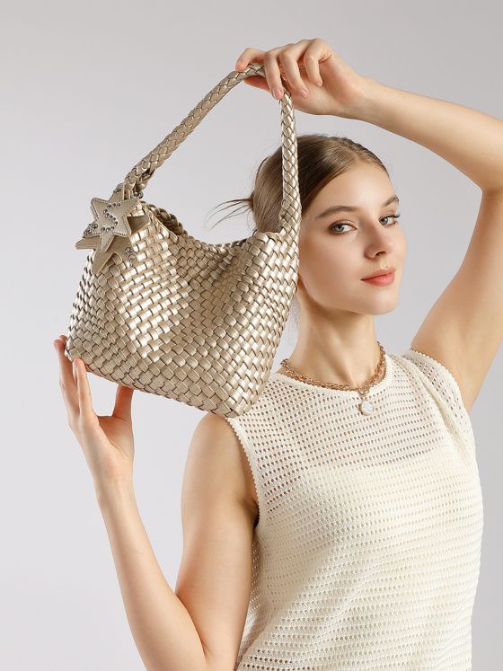 Elova Handcrafted Genuine Leather Tote Bag in Blue - E717 view 4