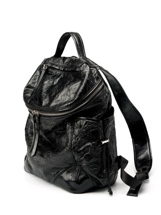 Elova Handcrafted Genuine Leather Backpack in Black - E547 view 7