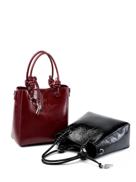 Elova Handcrafted Genuine Leather Crossbody Bag in Black - E461 view 8